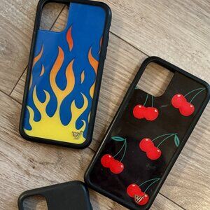 Wildflower iPhone 11 Cases - Cherry and Blue Ombre Flames - Lot of 2 + Bonus!